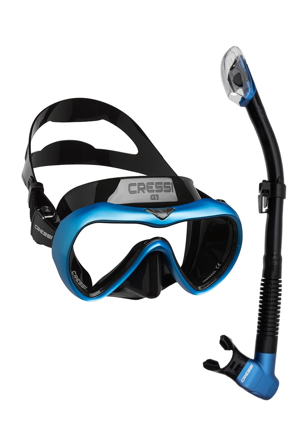 Cressi A1 Anti-Fog Mask + Epsilon Mask Snorkel Set