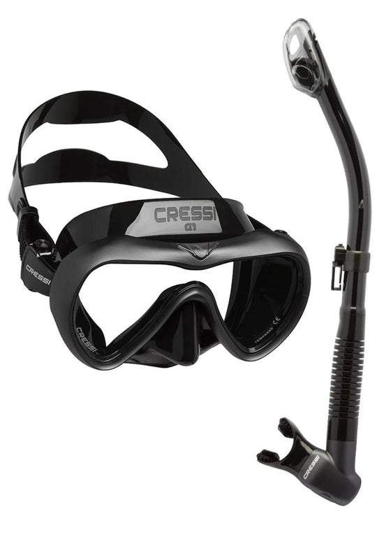 Cressi A1 Anti-Fog Mask + Epsilon Mask Snorkel Set