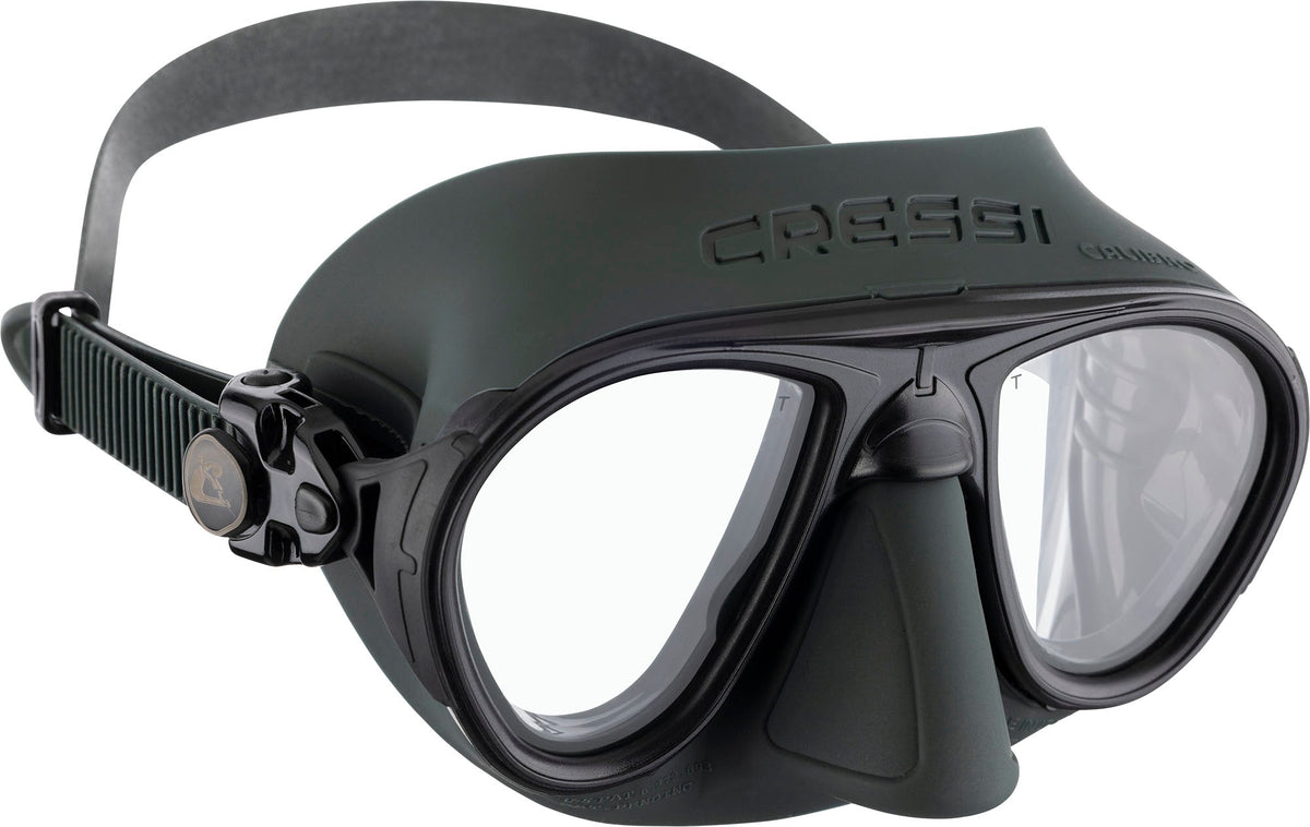 Cressi Calibro Dive Mask – Low Volume Anti-Fog Mask in Green