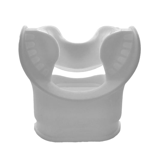 Cressi HD Comfo-Bite Small Mouthpiece in white showing the bite wings