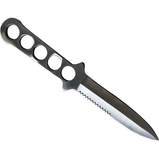 Ocean Hunter Spearit Knife with perforated handle and serrated blade