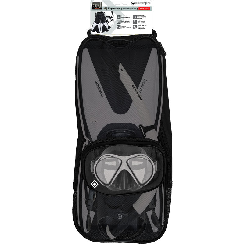 Oceanpro Esperance white snorkelling set alternate view