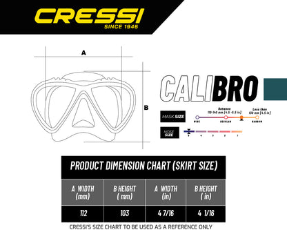 Cressi Calibro Snorkelling Set – Anti-Fog Freediving Mask & Snorkel Combo