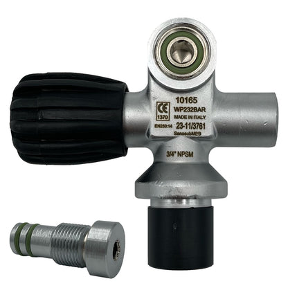 SOS 232 bar DK left sidemount manifold valve with blanking plug