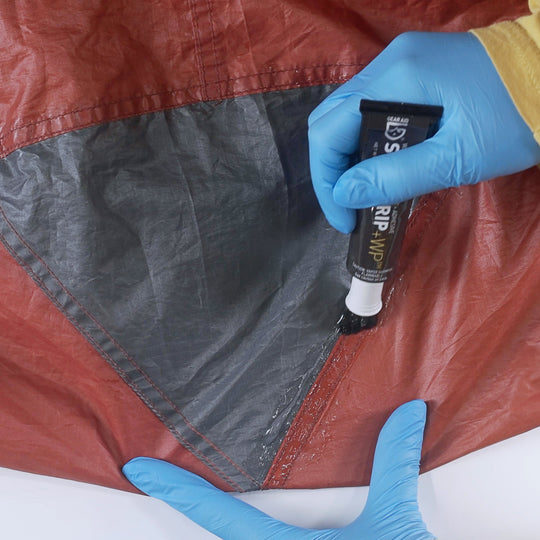 Gear Aid Seam Grip WP Waterproof Sealant and Adhesive shown in use