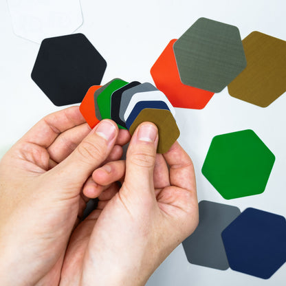 Gear Aid Tenacious Tape Hex Patches shown in use