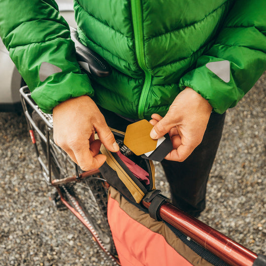 Gear Aid Tenacious Tape Hex Patches shown in use