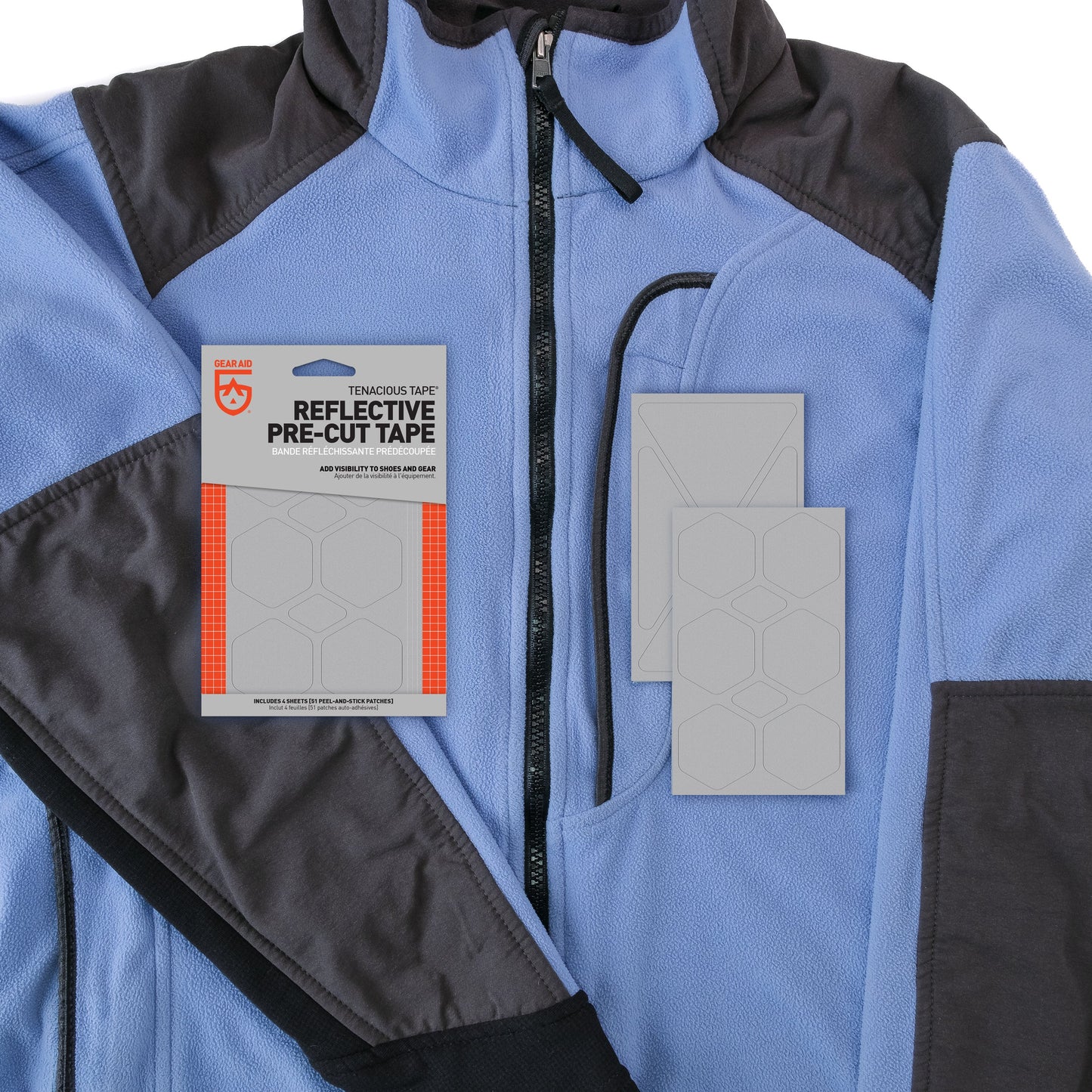 Gear Aid Tenacious Tape Reflective shown in use