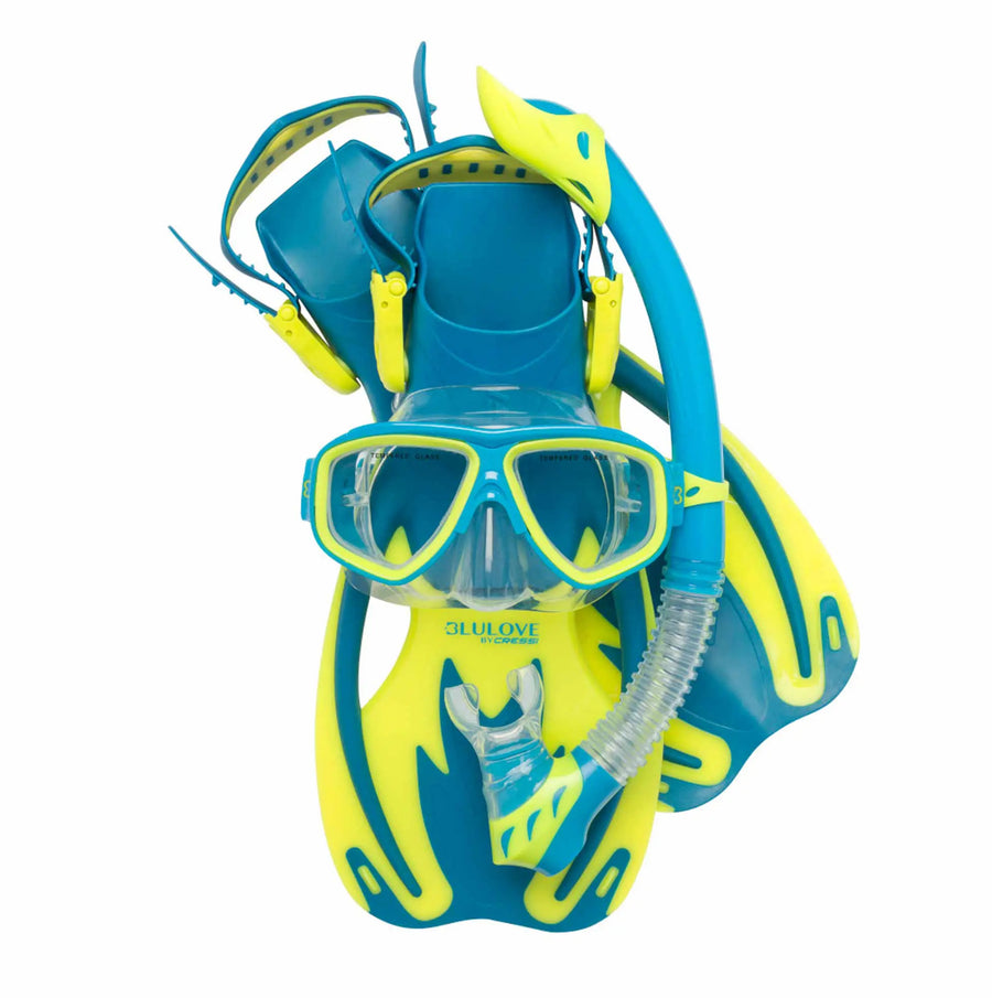 Cressi Rocks Kid Mask, Snorkel, Fin set