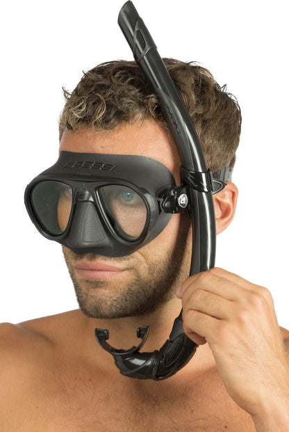 Cressi Calibro Snorkelling Set – Anti-Fog Freediving Mask & Snorkel Combo