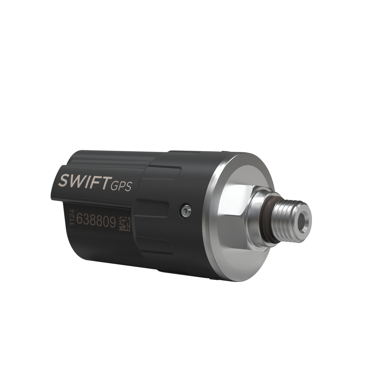 Shearwater Swift GPS transmitter side view with GPS logo