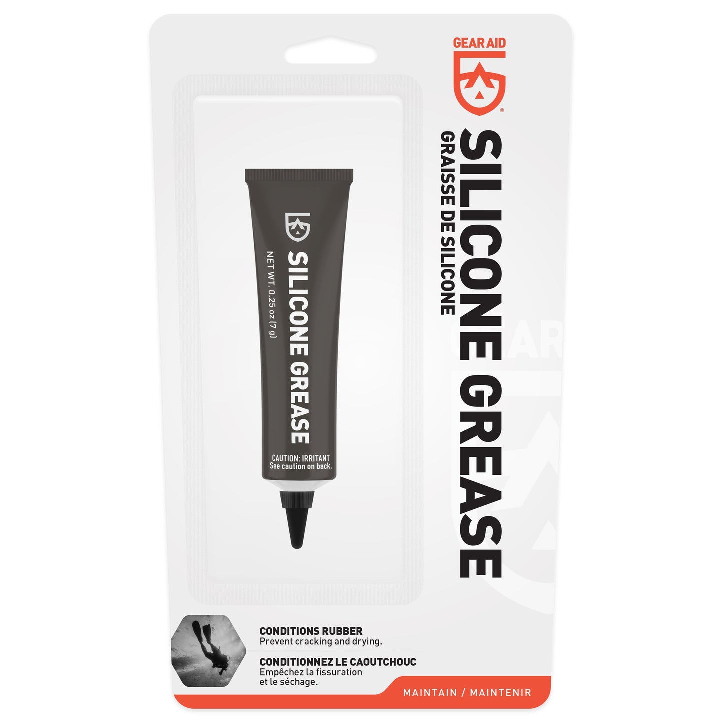 Gear Aid Silicone Grease retail packaging