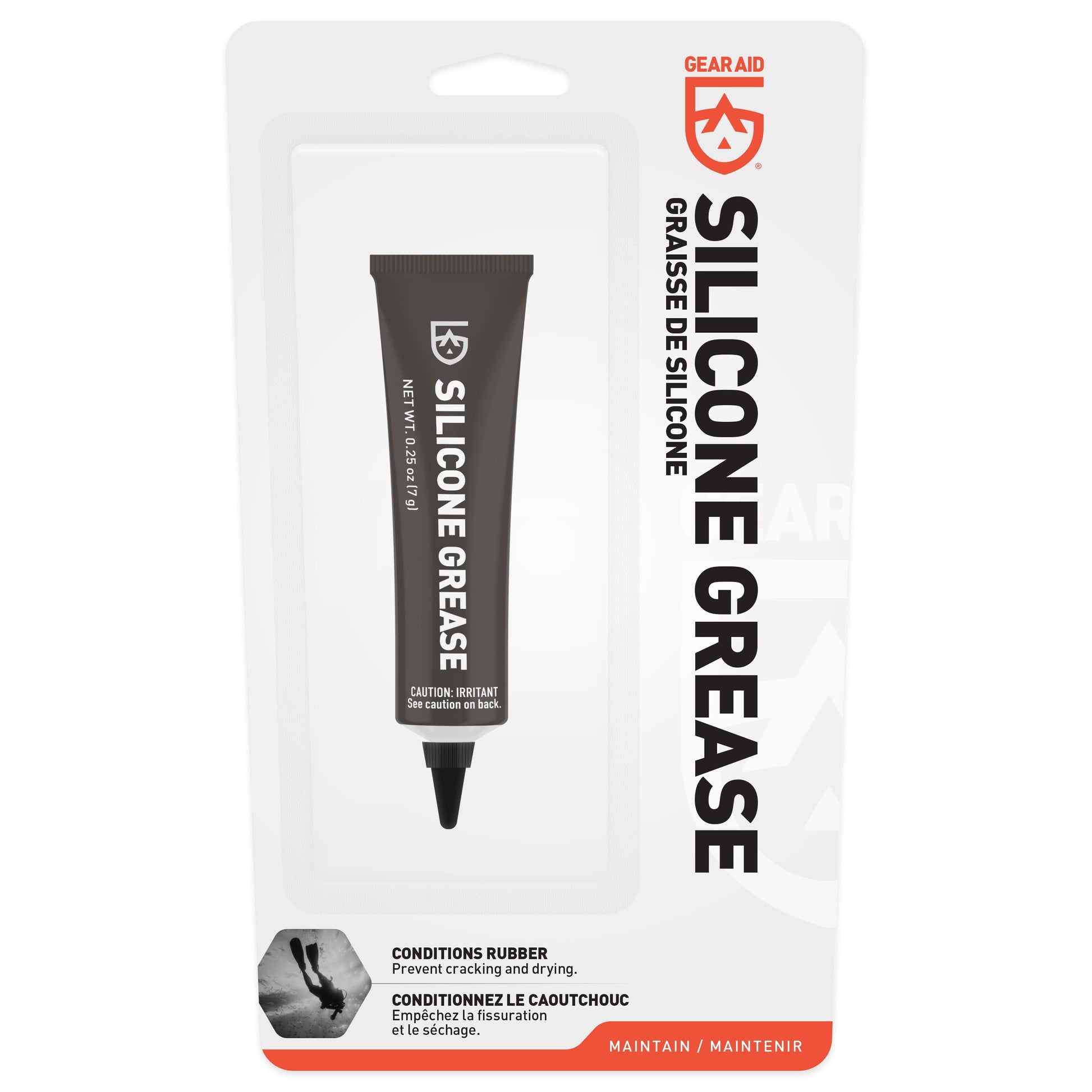 Gear Aid Silicone Grease retail packaging