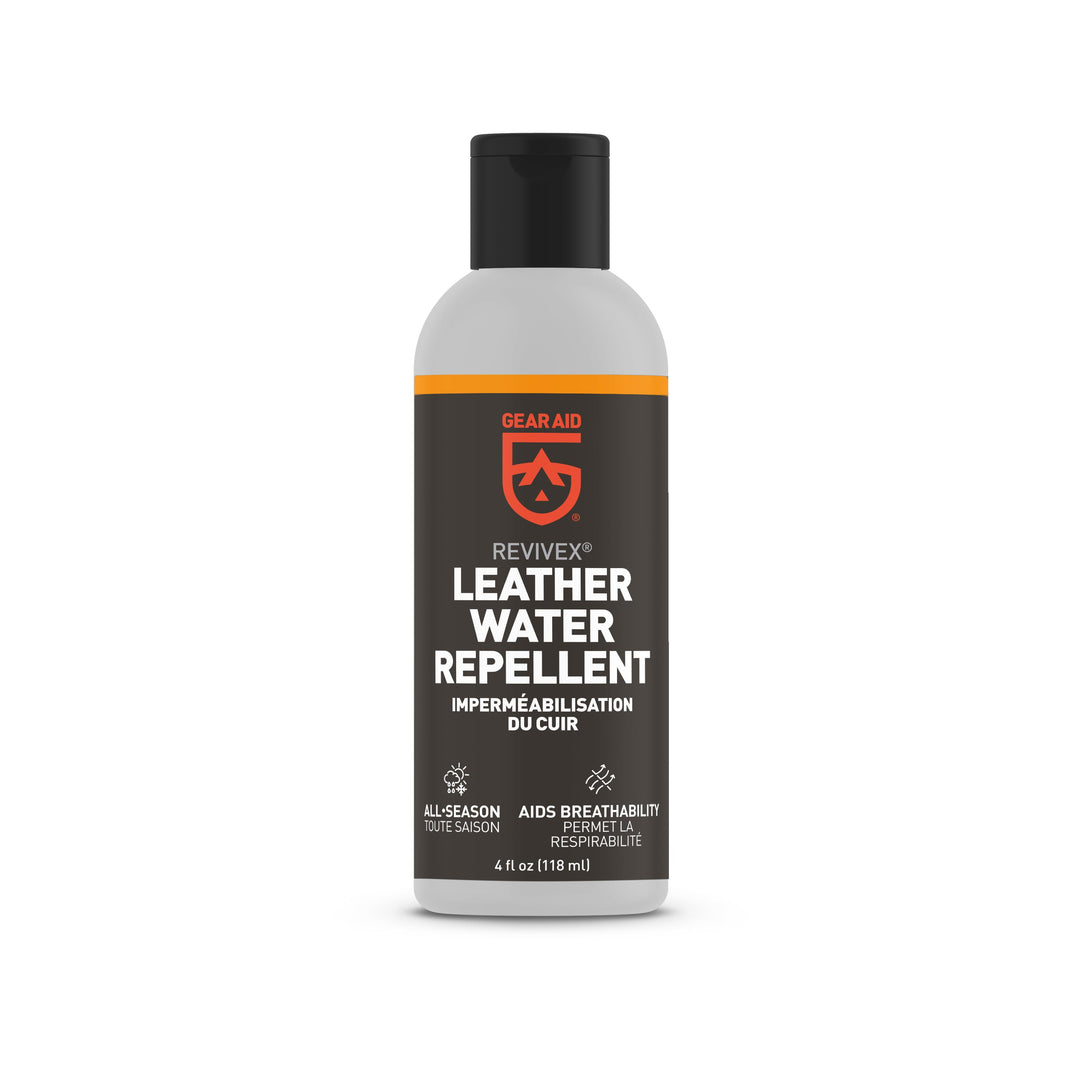 Gear Aid Revivex Leather Water Repellent retail packaging