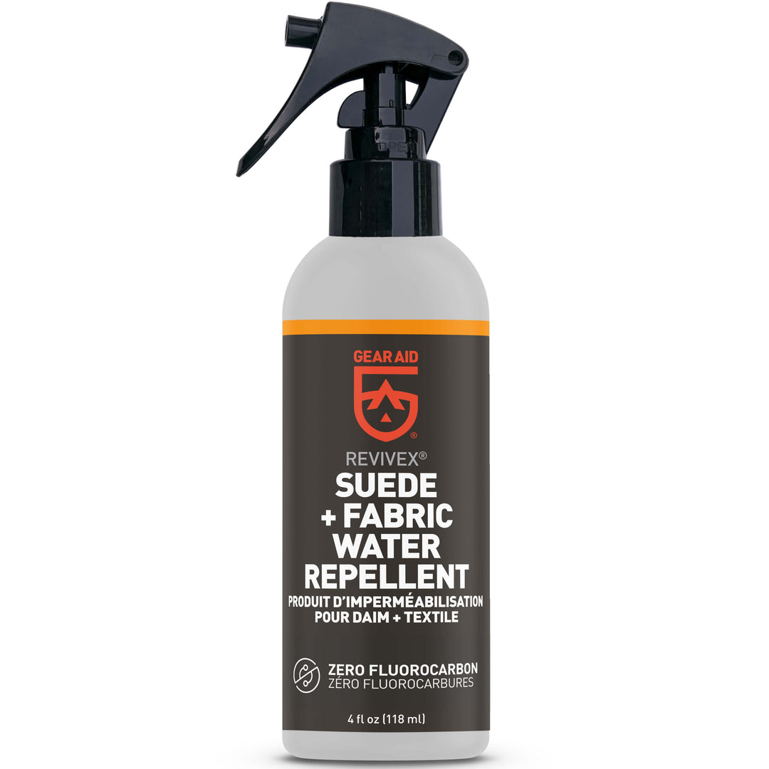 Gear Aid Revivex Suede and Fabric Water Repellent retail packaging