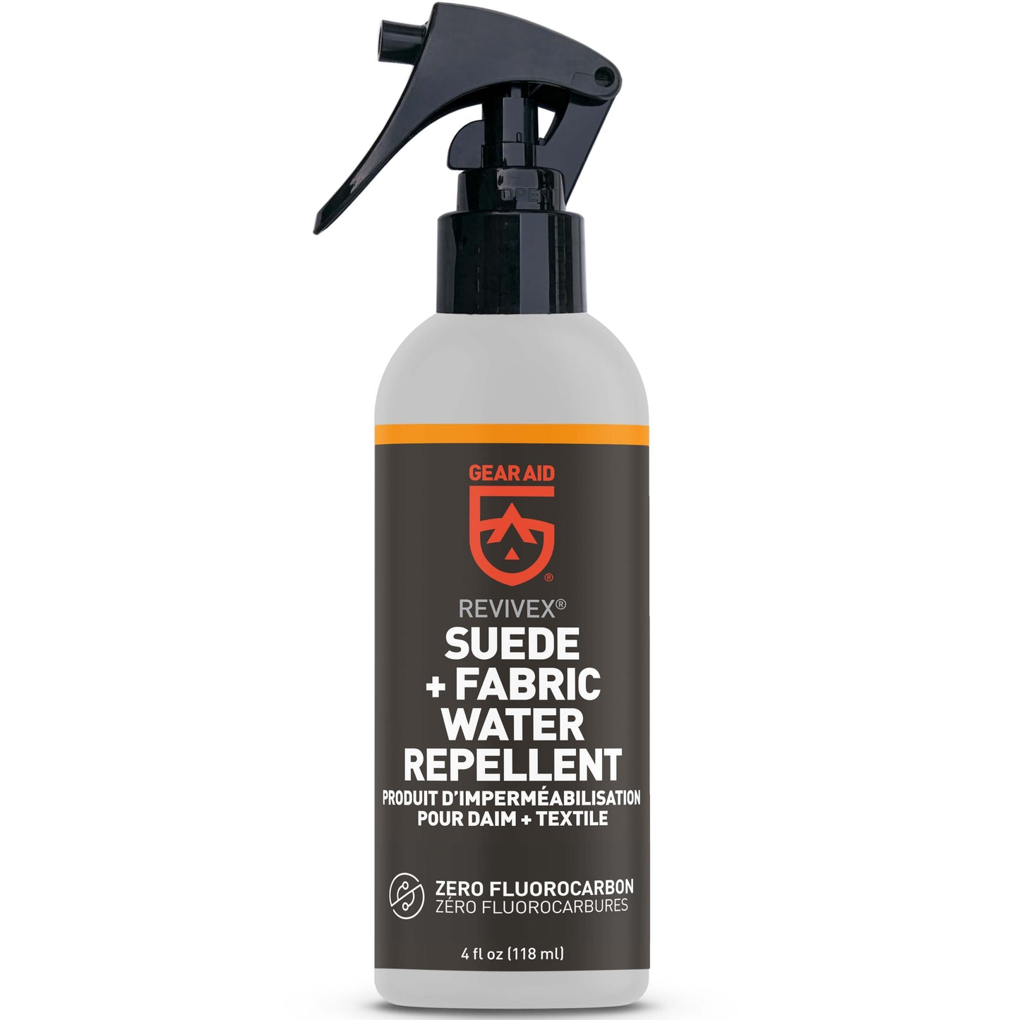 Gear Aid Revivex Suede and Fabric Water Repellent retail packaging