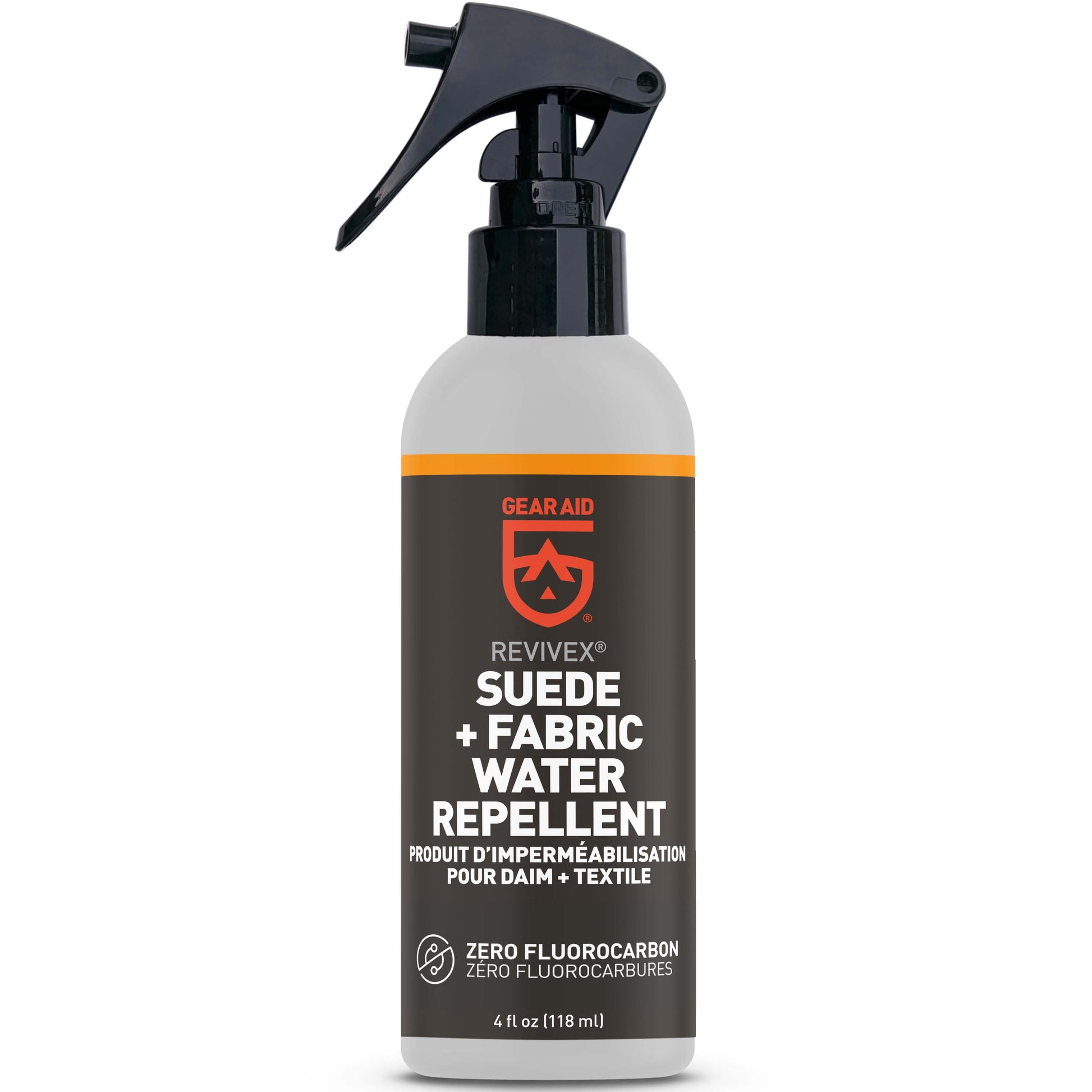 Gear Aid Revivex Suede and Fabric Water Repellent retail packaging