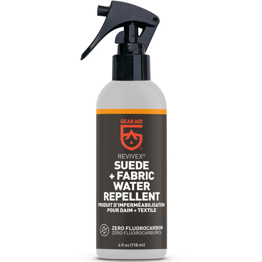 Gear Aid Revivex Suede and Fabric Water Repellent retail packaging