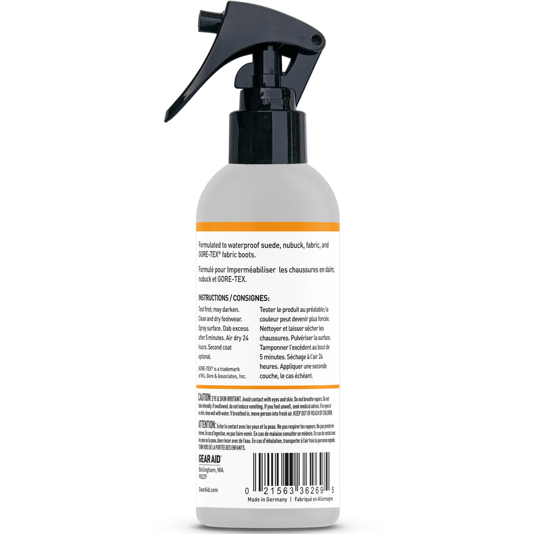 Gear Aid Revivex Suede and Fabric Water Repellent retail packaging