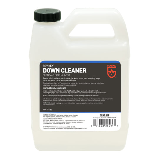 Gear Aid Revivex Down Cleaner retail packaging