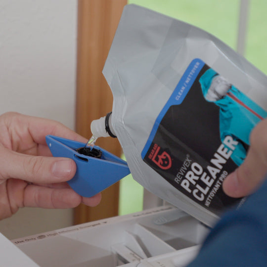 Gear Aid Revivex Pro Cleaner shown in use