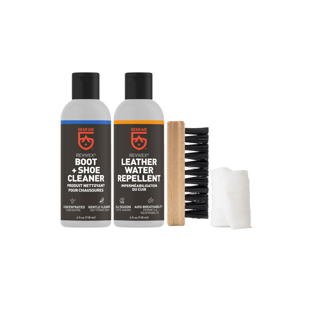 Gear Aid Revivex Leather Boot Care Kit product and packaging