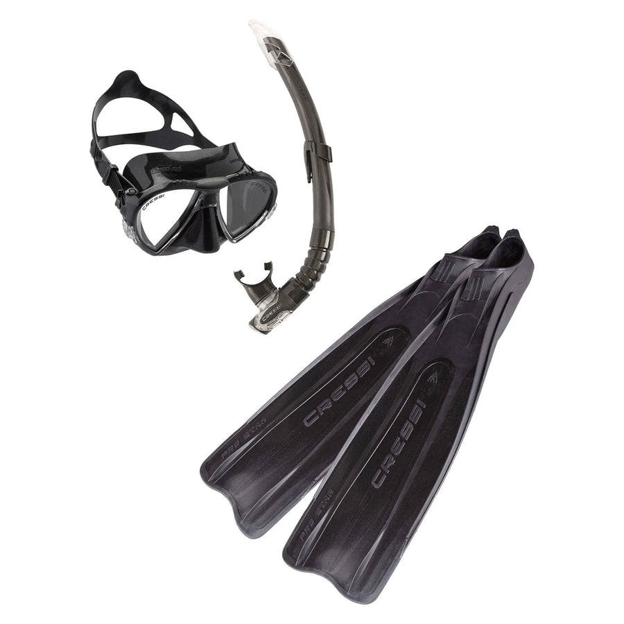 Cressi Pro Star Mask Snorkel and Fins Set