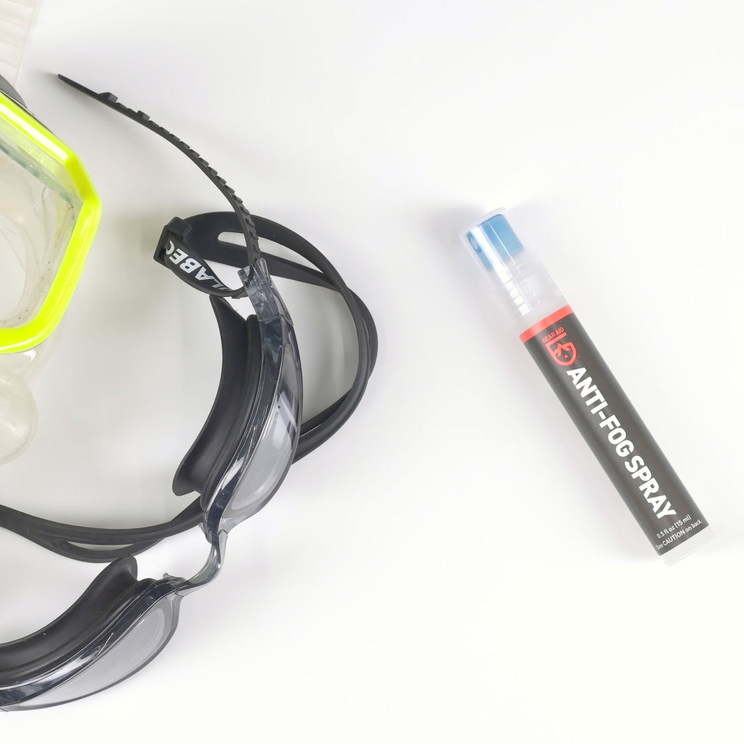 Gear Aid Anti-Fog Spray shown in use