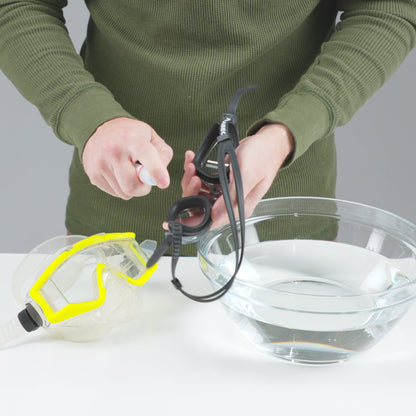 Gear Aid Anti-Fog Spray shown in use