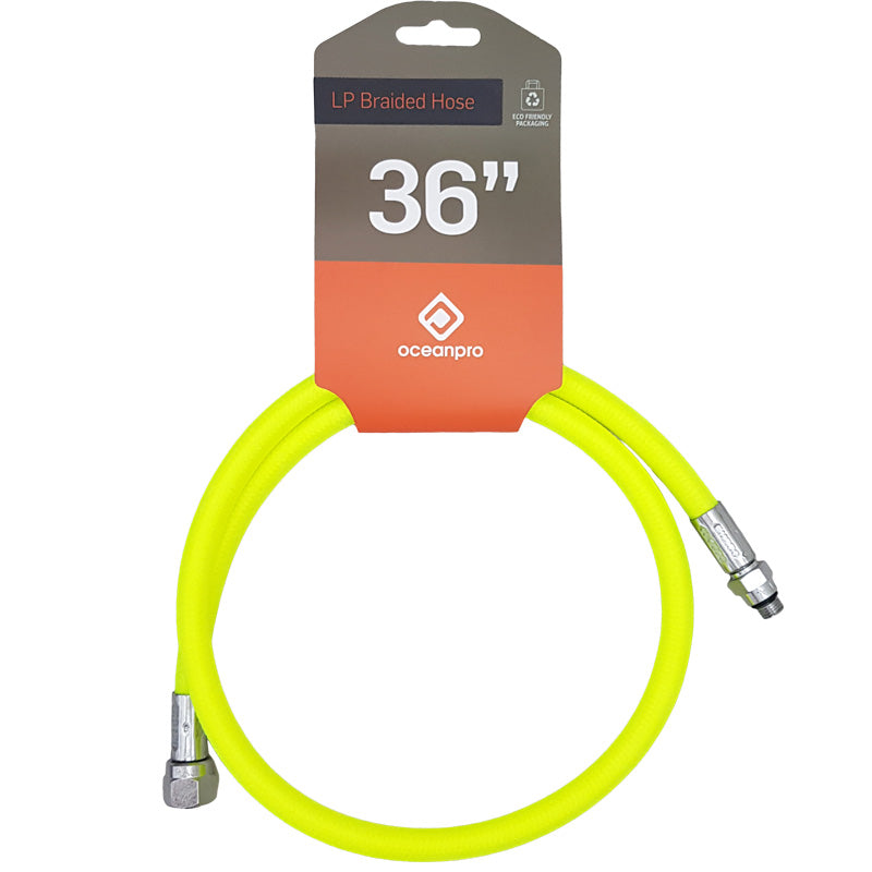 OceanPro LP Braided Hose - 36 Inch Yellow