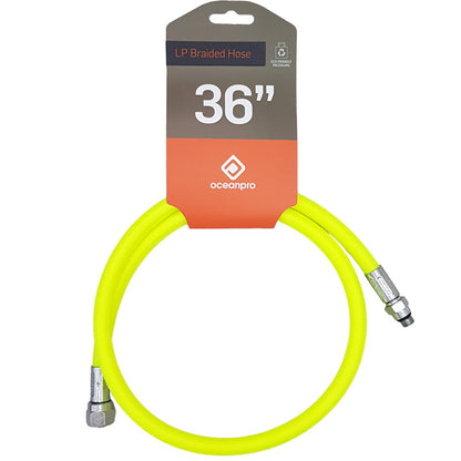 OceanPro LP Braided Hose - 36 Inch Yellow