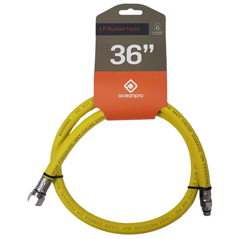 OceanPro LP Rubber Hose - 36 Inch Yellow