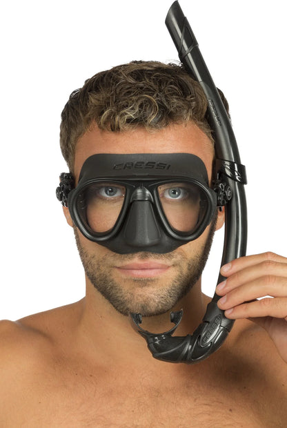 Cressi Calibro Snorkelling Set – Anti-Fog Freediving Mask & Snorkel Combo