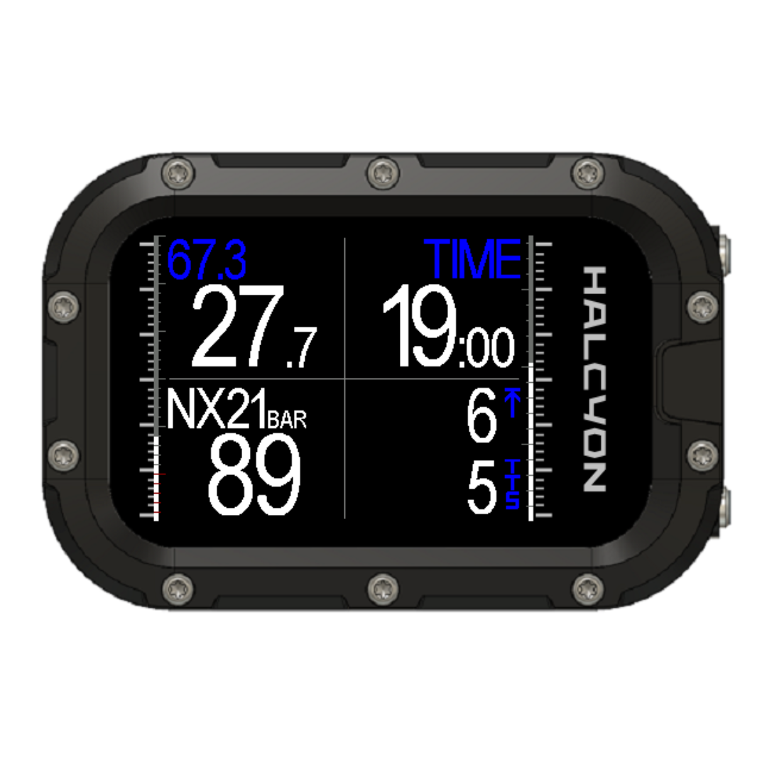 Symbios handset showing Tank Pod pressure data