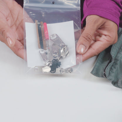 Gear Aid Zipper Repair Kit shown in use