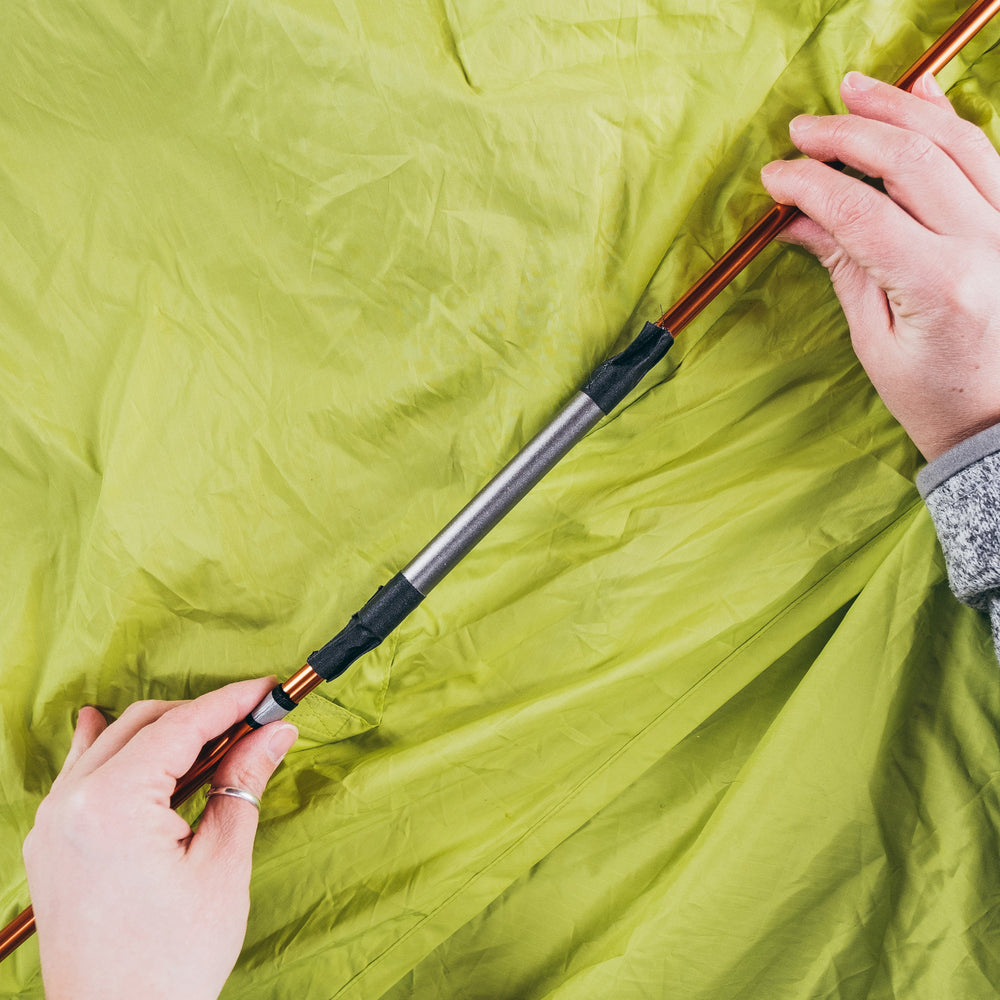 Gear Aid Tent Pole Splint shown in use