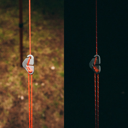 Gear Aid Reflective Guyline Kit shown in use