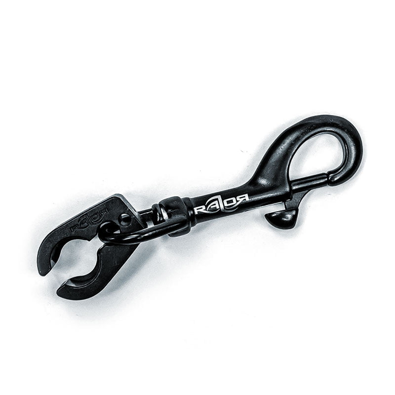 Razor black bolt snap and Break Away Connector side view
