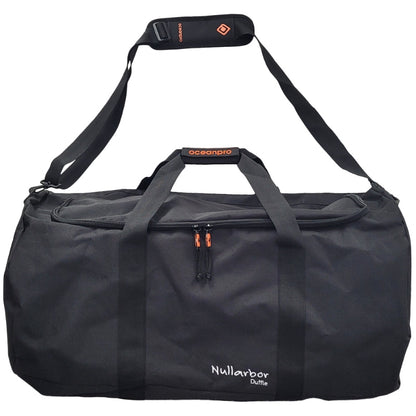 OceanPro Nullarbor black duffle bag shown from the side.