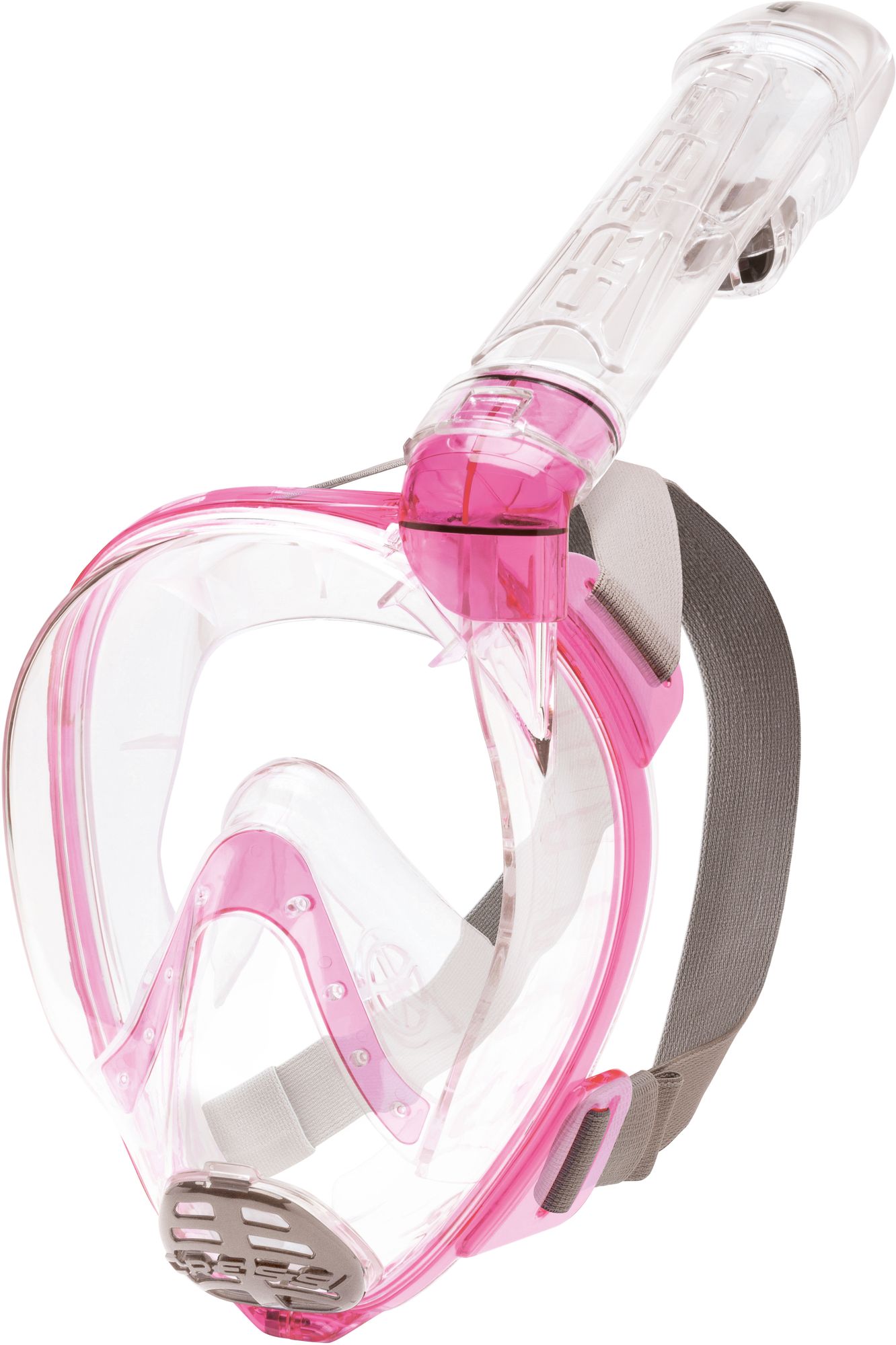 Cressi Baron Junior Full Face Snorkel Mask in Clear/Pink