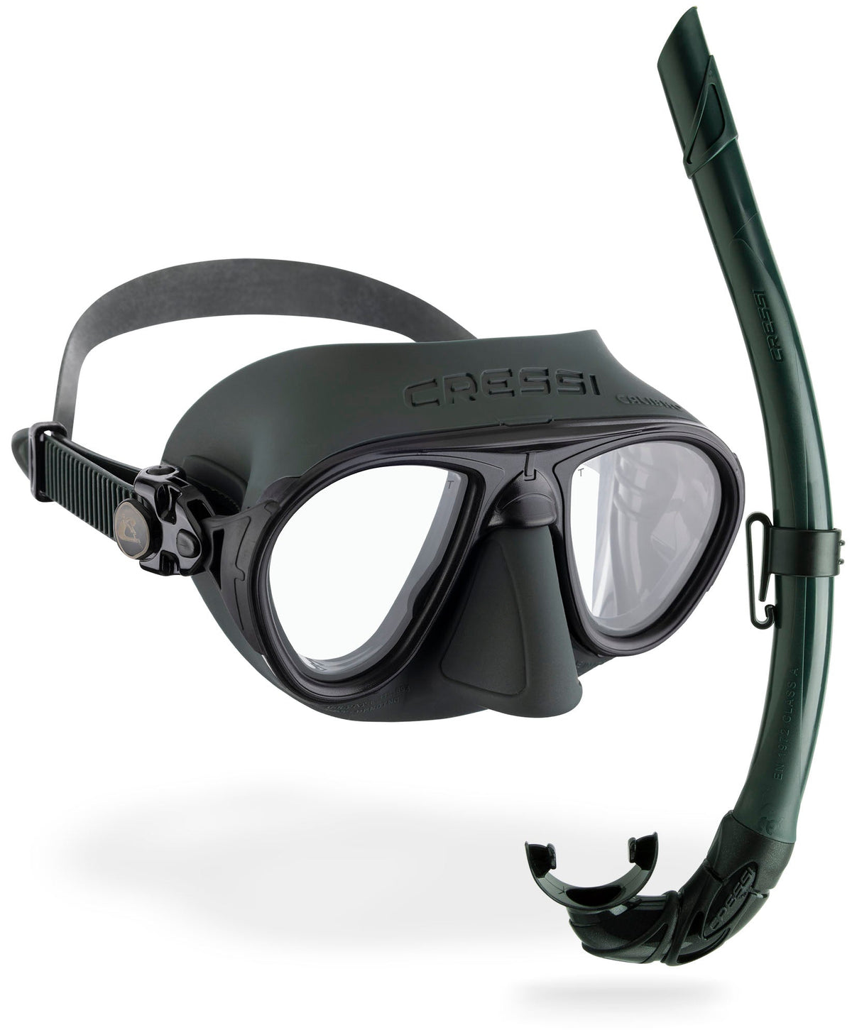 Cressi Calibro + Corsica Mask & Snorkel Set in Army Green