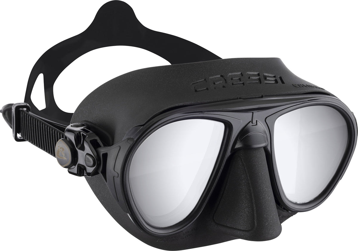 Cressi Calibro Dive Mask – Low Volume Anti-Fog Mask in Black/Black