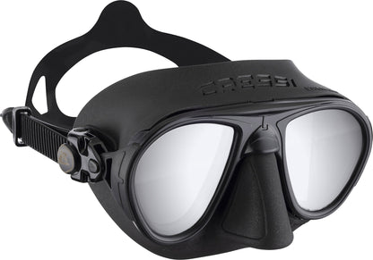 Cressi Calibro Dive Mask – Low Volume Anti-Fog Mask in Black/Black