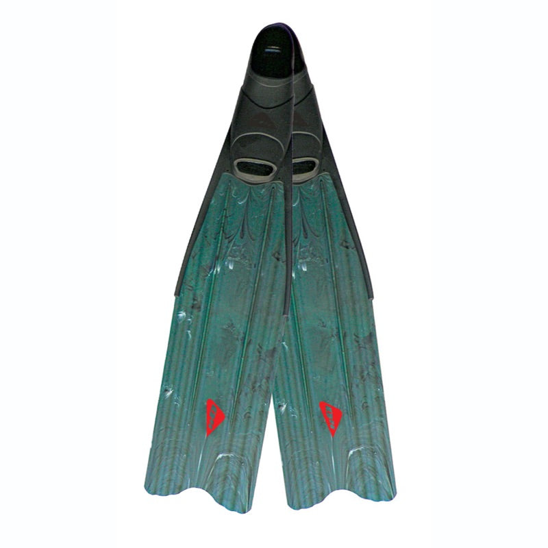 Ocean Hunter Spirit Green freediving fins with green blades