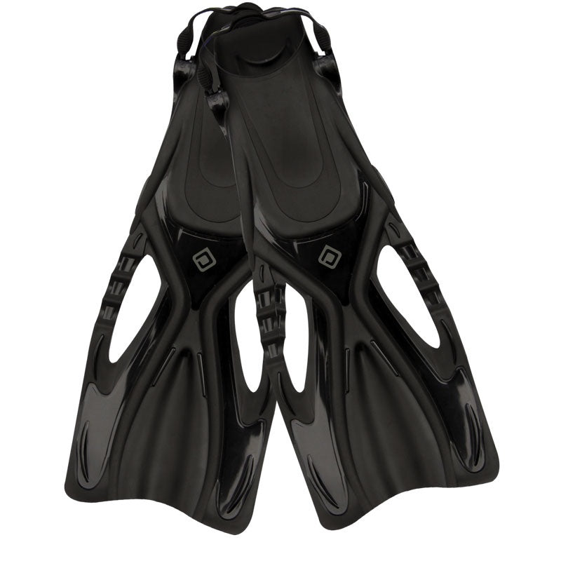 Oceanpro Ceduna black open-heel snorkelling fins