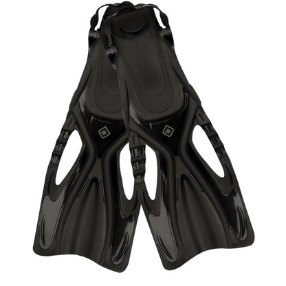 Oceanpro Ceduna black open-heel snorkelling fins