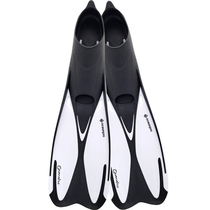 Oceanpro Gnaraloo white full-foot snorkelling fins