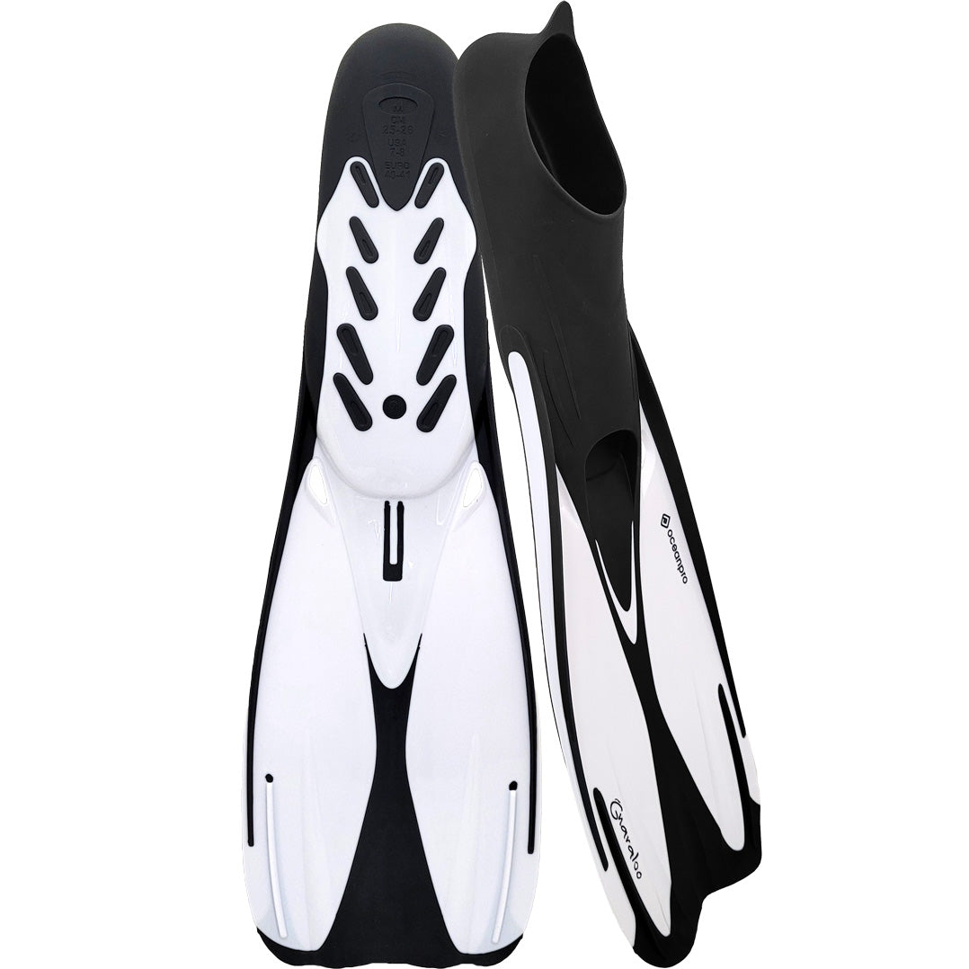 Oceanpro Gnaraloo white fin blade and foot pocket