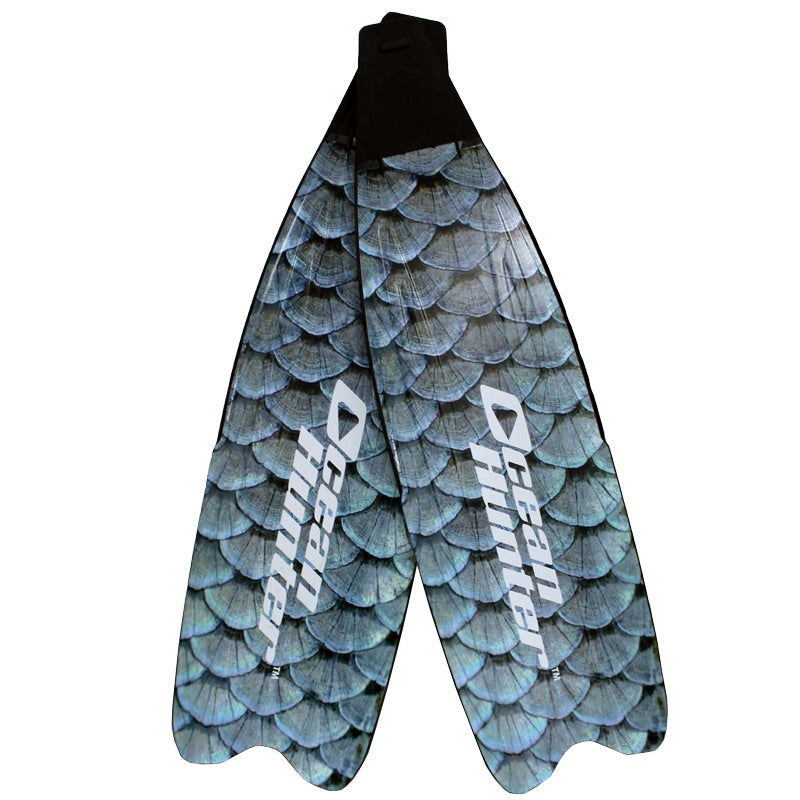 Ocean Hunter Ambush replacement fin blades with fish-scale camo pattern