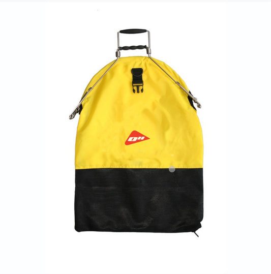 Ocean Hunter Spring Loaded Catch Bag in yellow with mesh base